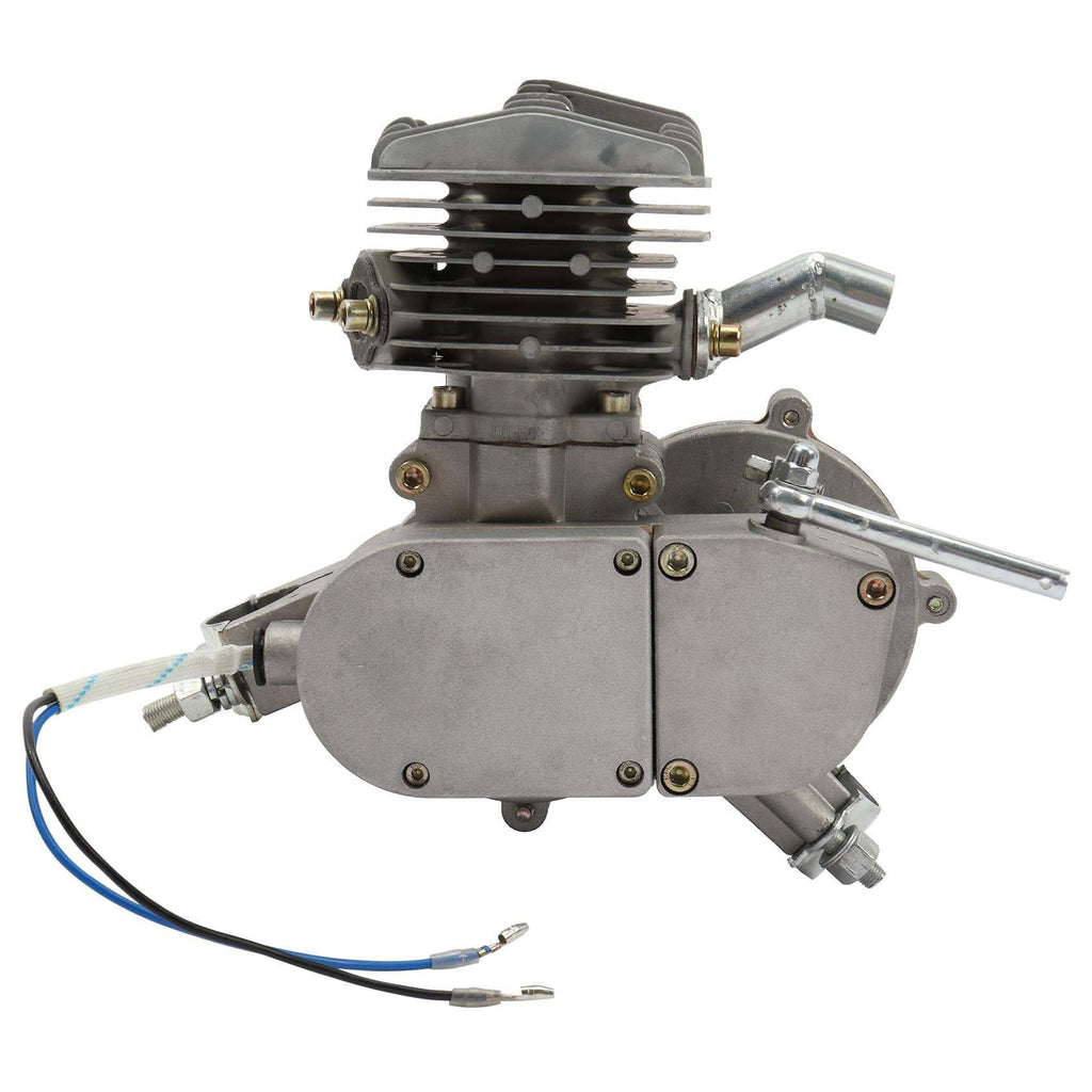 80cc 2-Stroke Engine Bike Motor Kit for 26′′ Bicycles, Silver White