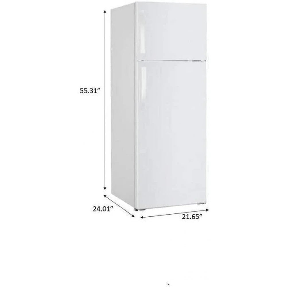 2025 Premium 7.1 Cu. ft. Frost Free Top Freezer Refrigerator in Stainless Steel Look