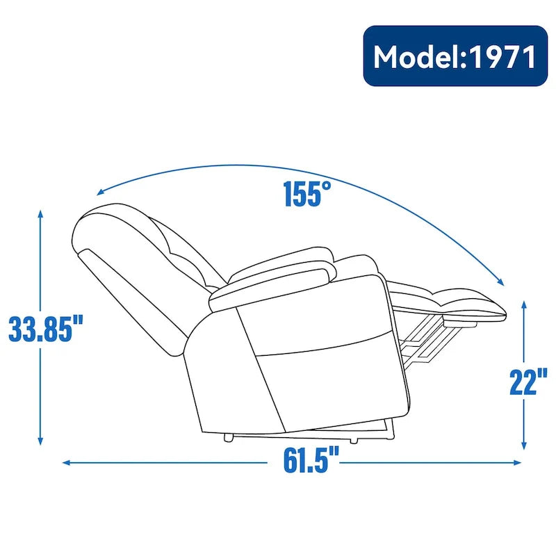 Power Lift Recliner Chair with Massage and Heat, Lazy Boy Overstuffed Wide Recliners w/USB, Type C Ports & 2 Steel Cup Holders
