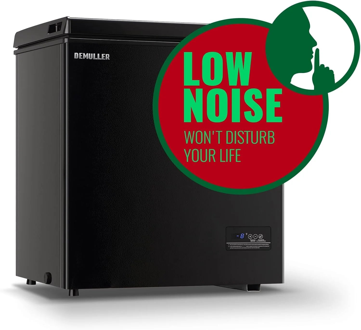 Chest Freezer 5.0Cubic Feet Deep Freezer Freestanding Freezers with 2 Removable Stainless Steel Basket, Mini Freezer Top Open Door Compact Freezer with Electronic Control 41�� to -15��BLACK