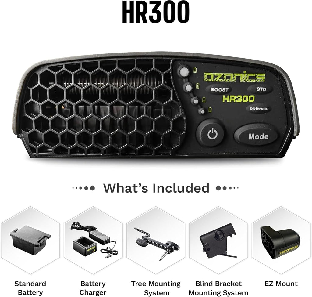 Ozonics HR300 Hunting Scent Eliminator, Ozone Generator, Rechargeable