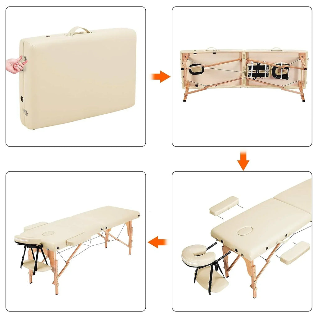 Yaheetech Massage Table Portable Lash Beds Spa Bed Massage Couch Foldable Spa Tables