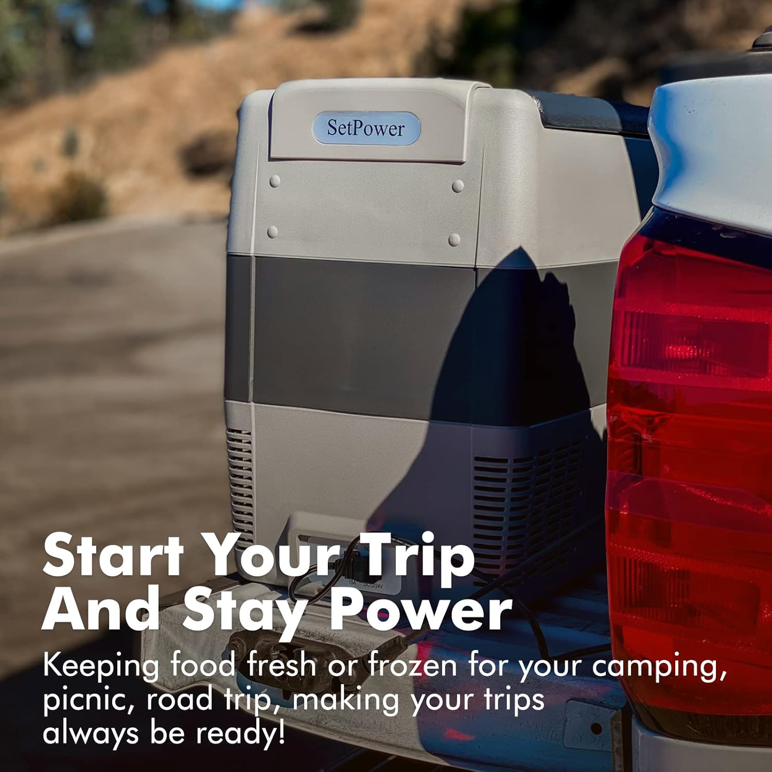 AJ30 Portable RefrigeratorPortable Freezer32 Quart(30L) Electric CoolerCar Refrigerator12/24V DC Cable & 110/240V ACCar Fridge for CampingTruckRVTravelFishing3-YEAR Warranty