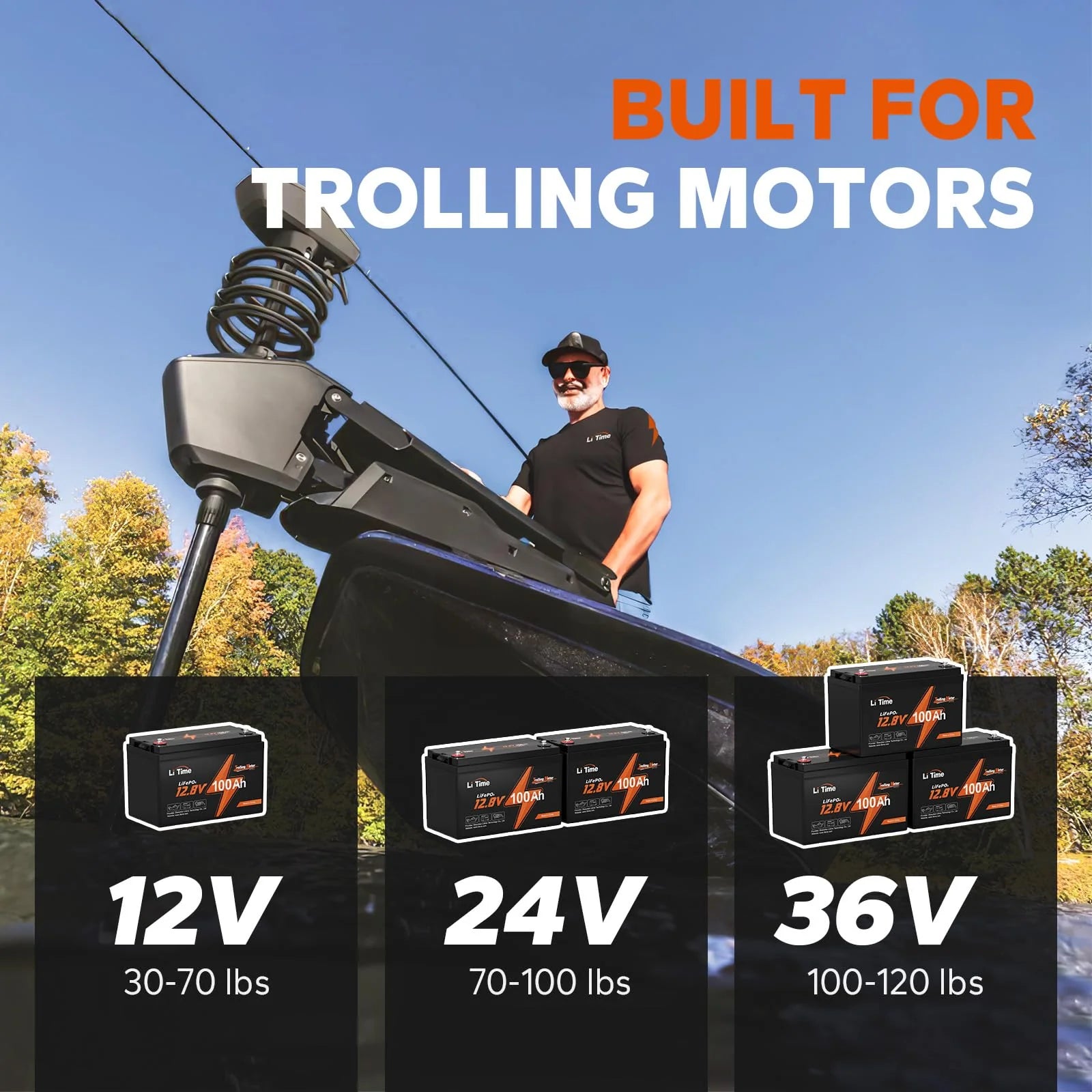 2025 LiTime 12V 100Ah TM LiFePO4 Lithium Battery Built in 100A BMS