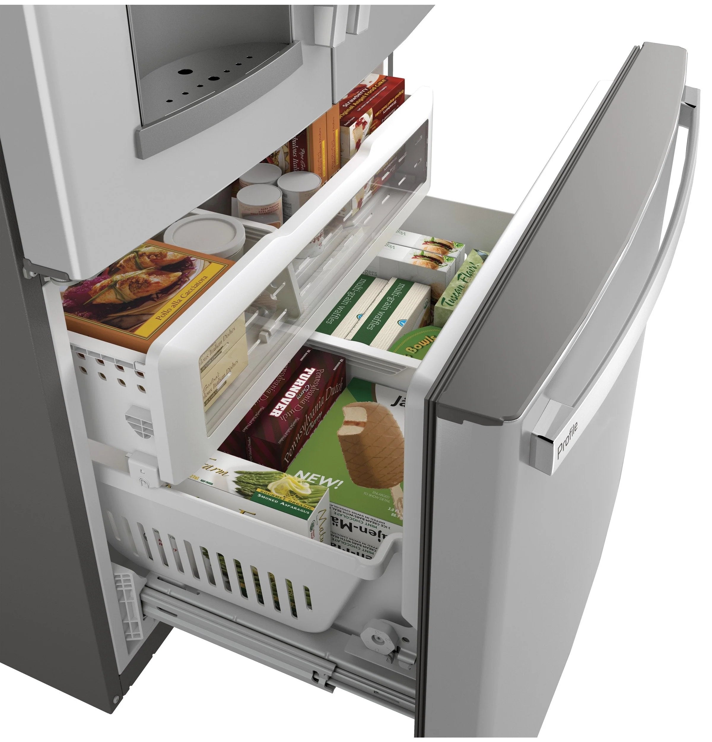 2025 GE ProfileTM Series ENERGY STAR® 27.7 Cu. Ft. Fingerprint Resistant French-Door Refrigerator with Hands-Free AutoFill