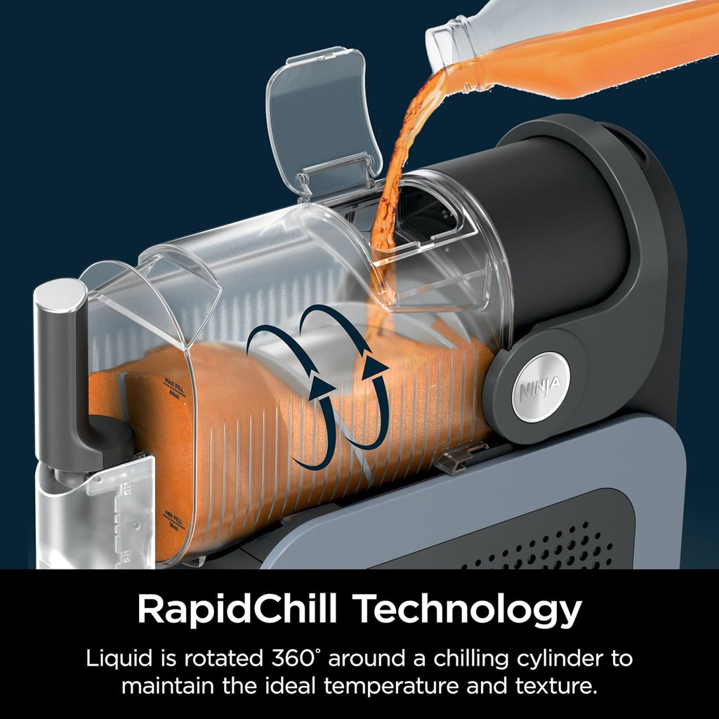 2025 SLUSHi with RapidChill Technology, 88 oz. Frozen Drink & Slushie Machine, 5 Preset Programs, Margaritas, Frapp茅s, and More, Premium Accents, Black, FS301