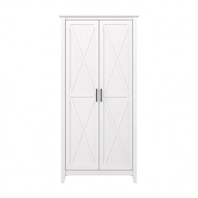 Key West Tall Storage Cabinet with Doors and Shelves by Bush Furniture