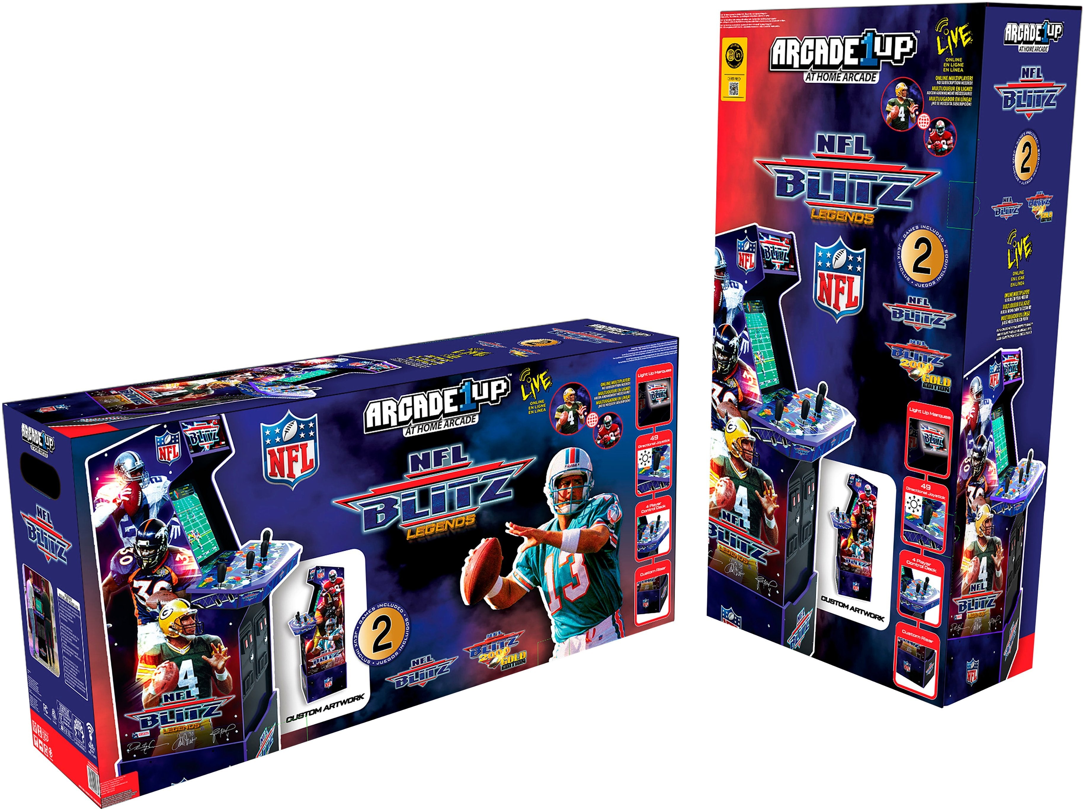 Arcade1Up &ndash; NFL Blitz Arcade with Riser and Lit Marquee &ndash; Multi