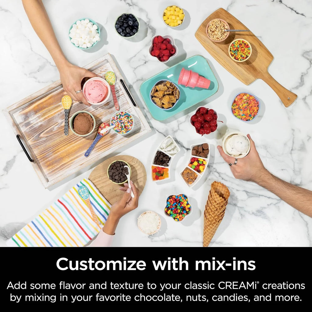 2025 Swirl by CREAMi Ice Cream and Soft Serve Maker, Sorbet, Milkshake, Frozen Yogurt, Low Calories Program & More, 13-in-1, Soft Serve Handle, (2) CREAMi Swirl 16oz Pints, For Kids & ALL ages, NC701