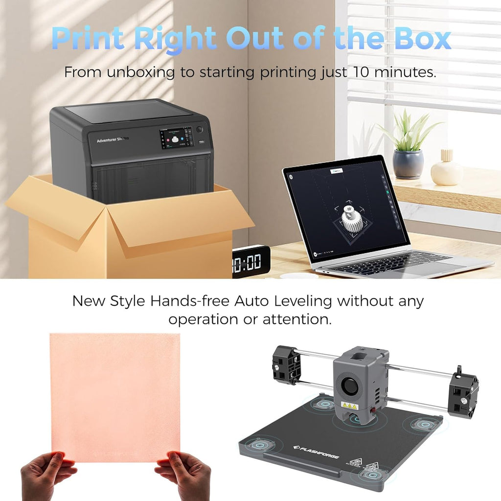 Adventurer 5M 3D Printer - High-Speed FDM with Auto Leveling