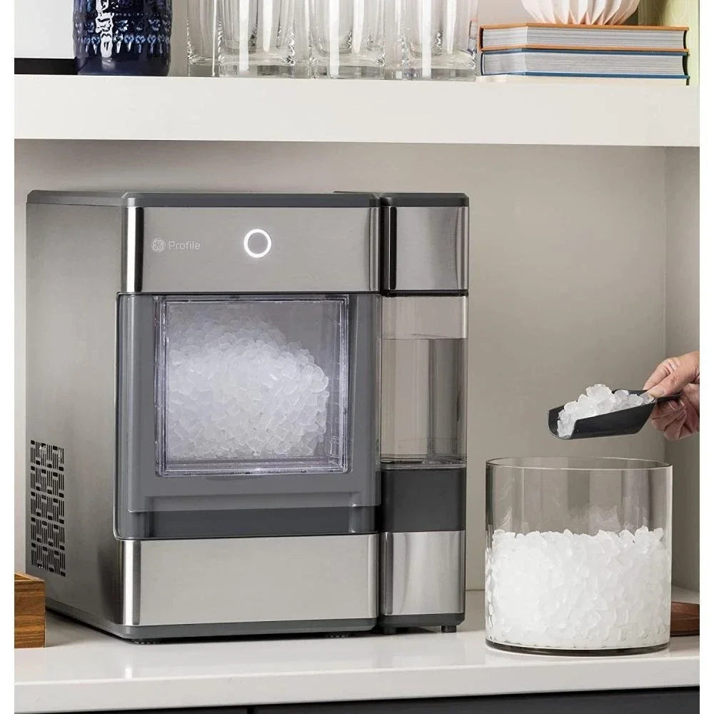 2025 2025 Profile OPAL01GEPKT Opal | Countertop Nugget Ice Maker, Stainless Steel Wrap with Gray Accents & LED Lighting
