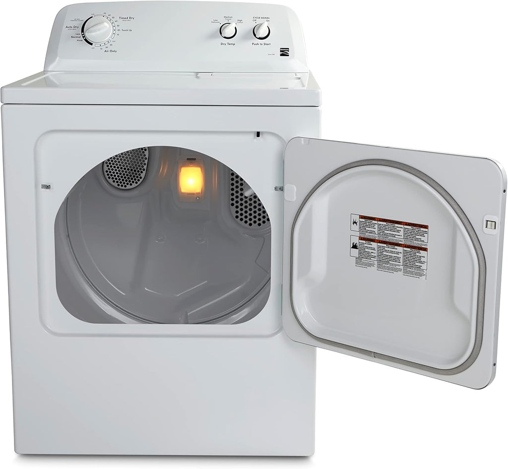 2025 29′′ Front Load Electric Dryer with Wrinkle Guard and 7.0 Cubic Ft. Total Capacity, White