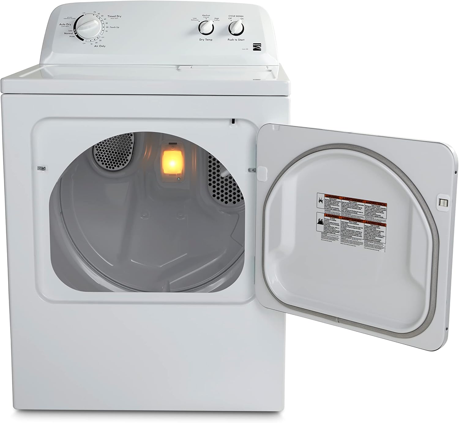 2025 29′′ Front Load Electric Dryer with Wrinkle Guard and 7.0 Cubic Ft. Total Capacity, White