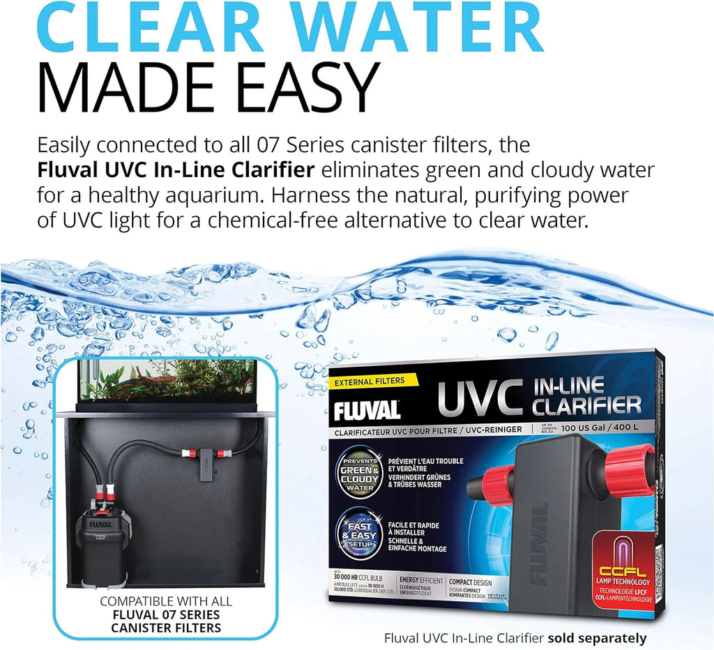 2025 407 Perfomance Canister Filter - for Aquariums Up to 100 Gallons - Aquarium Canister Filter