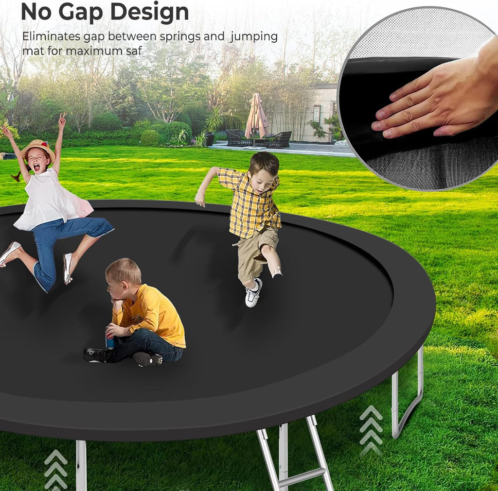 Upgraded 16Ft Trampoline with Basketball Hoop & Net