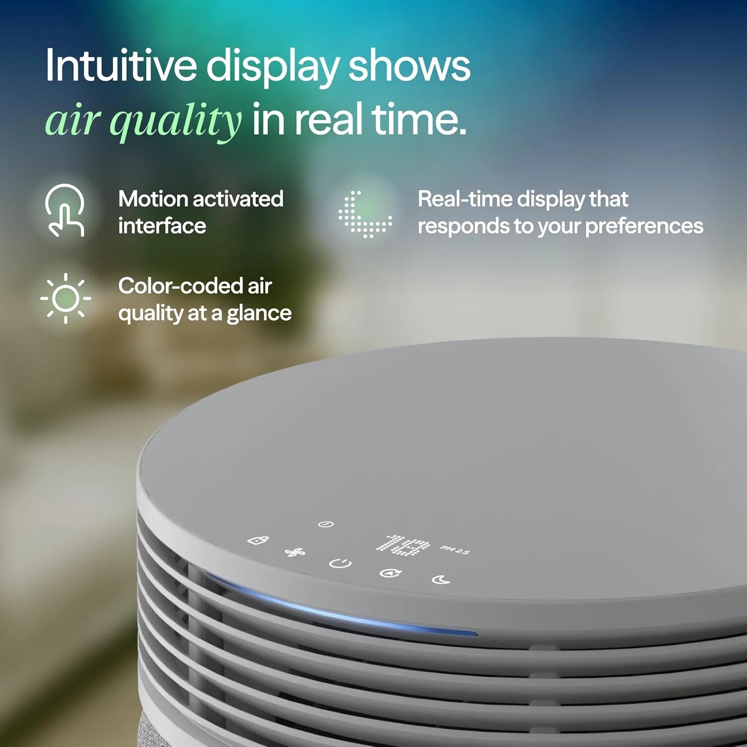 BLUEAIR Air Purifier for Large Rooms & Home - Odor Eliminating Cleans up to 3385 ft虏, HEPASilent, Smart WiFi, Auto Mode, Doubles as Table, Removes Dust, Smoke, Pet Hair, AHAM Verified, Blue Signature