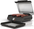 Ninja Griddle and Indoor Grill, 14��锟�? Electric Grill, For Steak, Burgers, Salmon, Veggies, and More, Pancake Griddle, Nonstick, Dishwasher Safe, 500F, Even Cooking, Silver, GR101