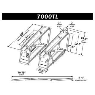 2025 QuickJack 7000TL Portable Car Lift for Trucks & SUVs, 7000 lbs Capacity