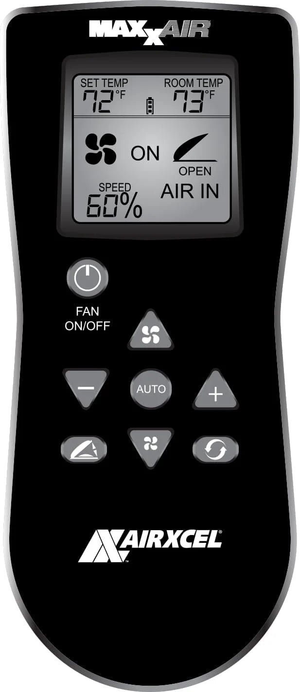 Air 00-07500K MaxxFan Deluxe with Remote - Smoke, Black