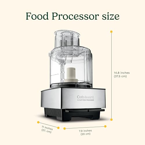 Cuisinart Food Processor 14 Cup Vegetable Chopper for Mincing, Dicing, Shredding, Puree &amp; Kneading Dough, Silver (DFP 14BCNYC): Home &amp; Kitchen