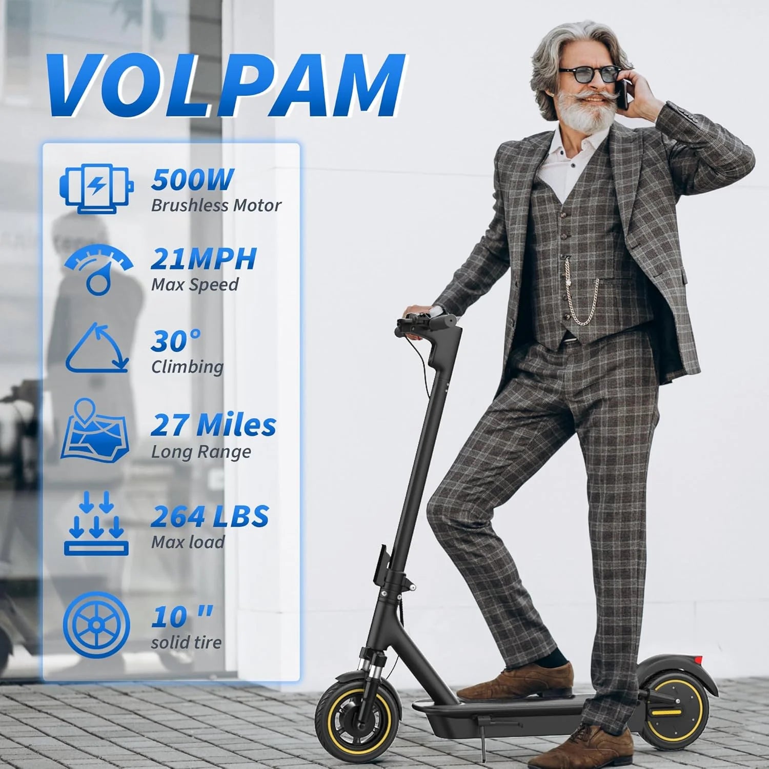 Electric Scooter Powerful Motor Dual Braking