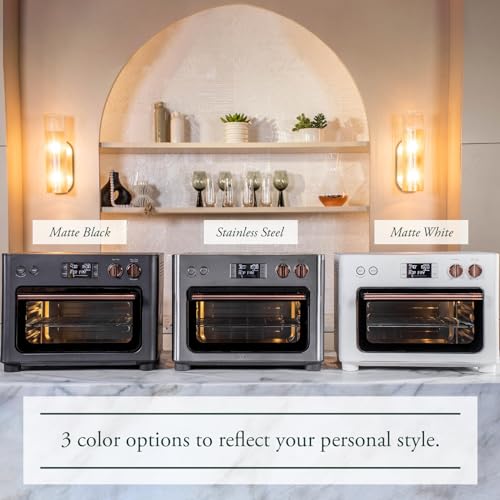 Café Couture Oven with 14 essential cooking modes, including Air Fry, CrispFinish, Bake, Broil, Roast, Toast, Pizza, WiFi &amp; Smart Connected, Voice Control, Countertop Small Appliances, Matte White : Home &amp; Kitchen