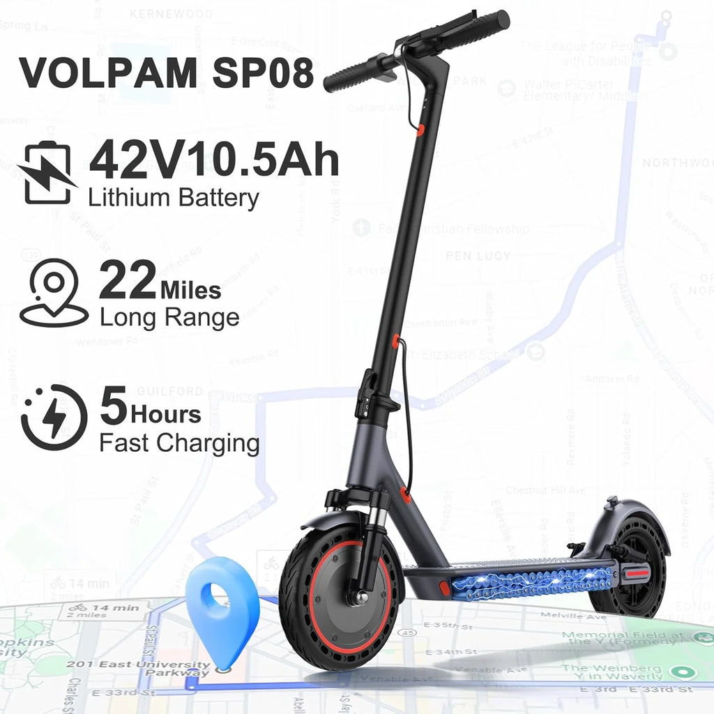 Electric Scooter Powerful Motor Dual Braking