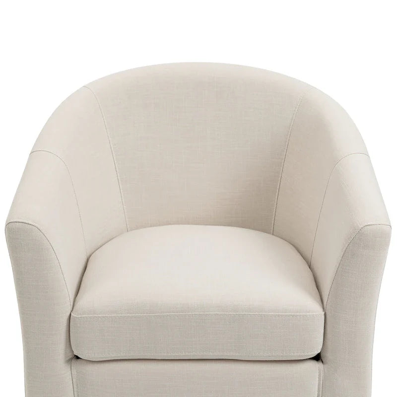 Modern Upholstered Swivel Barrel Chair Living Room Accent Chair