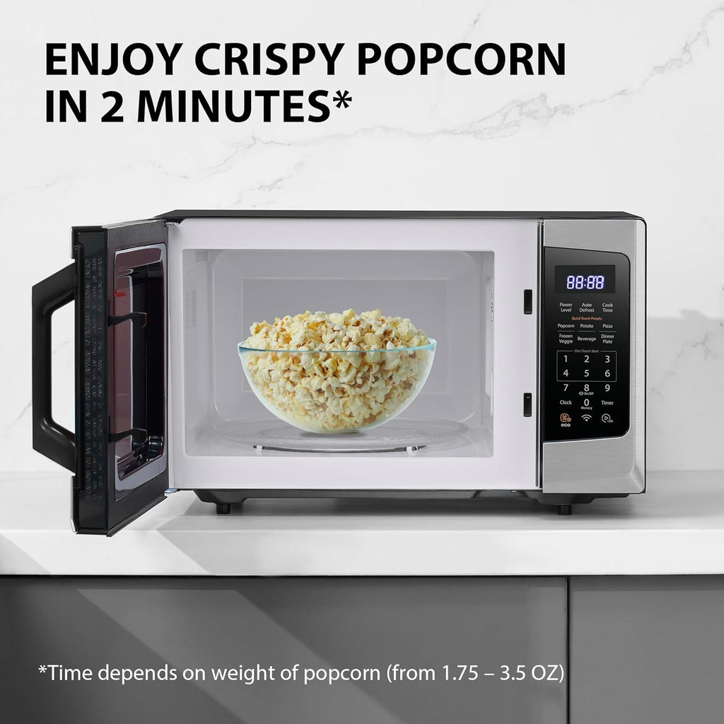 TOSHIBA 4-in-1 ML-EC42P(SS) Countertop Microwave Oven, Smart Sensor, Convection, Air Fryer Combo, Mute Function, Position Memory 13.6′′ Turntable, 1.5 Cu Ft, 1000W, Silver