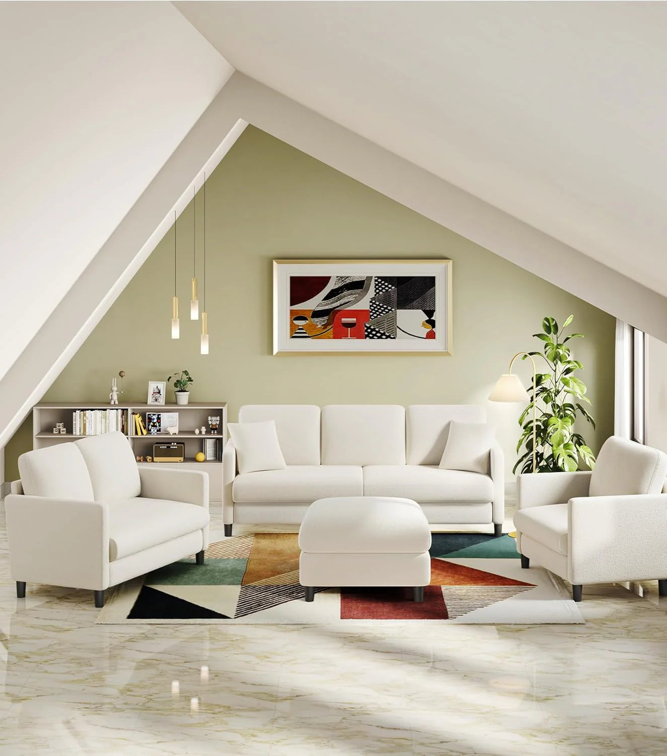 Loveseat Sofa 51" Love Seat Comfy Corduroy Small Loveseat Small Spaces Tool-Free Setup Couch