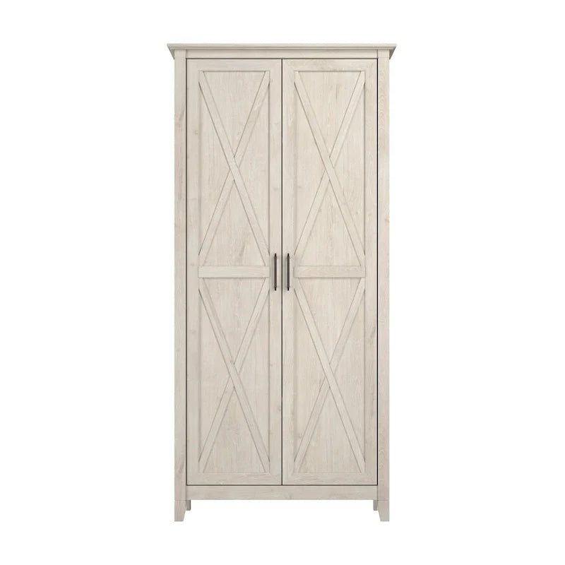 Key West Tall Storage Cabinet with Doors and Shelves by Bush Furniture