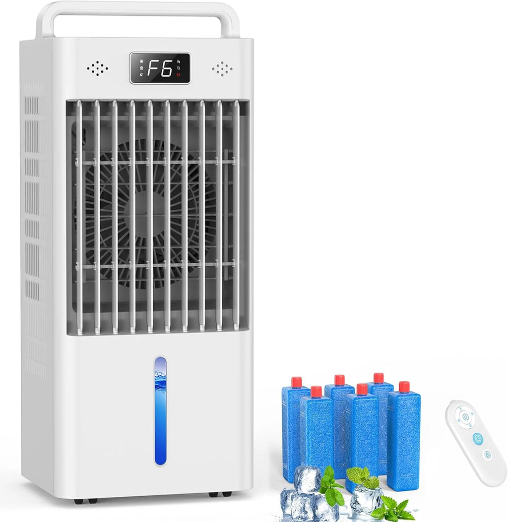 Portable Air Conditioners, 3-IN-1 Swamp Cooler, Evaporative Air Cooler,Remote & Touch Control, 90掳+90掳 Oscillation,LED Screen, Air Coolong Fan for Outdoor Indoor