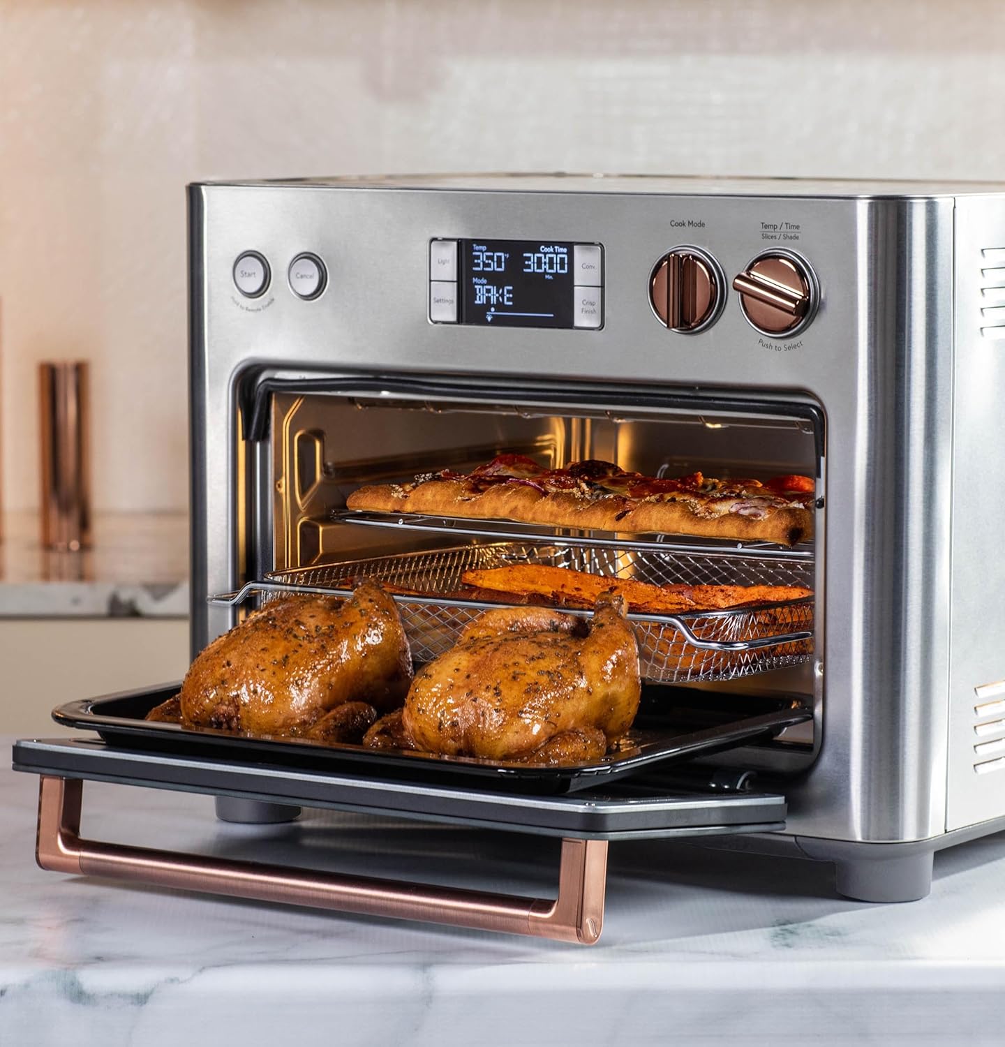 2025 Matte White Oven with Air Fry, 14-in-1 Cooking Modes, Wifi-Enabled
