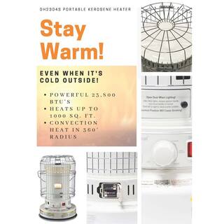 2025 Portable Convection Kerosene Heater Provides 23800 Btu's of Warmth DH2304S
