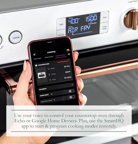 Café Couture Oven with 14 essential cooking modes, including Air Fry, CrispFinish, Bake, Broil, Roast, Toast, Pizza, WiFi &amp; Smart Connected, Voice Control, Countertop Small Appliances, Matte White : Home &amp; Kitchen