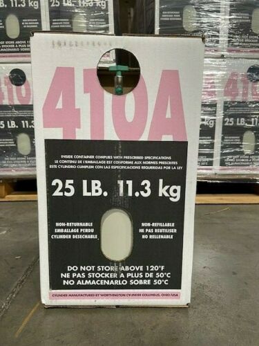 2025 25 lb R410A 410a refrigerant new factory sealed.