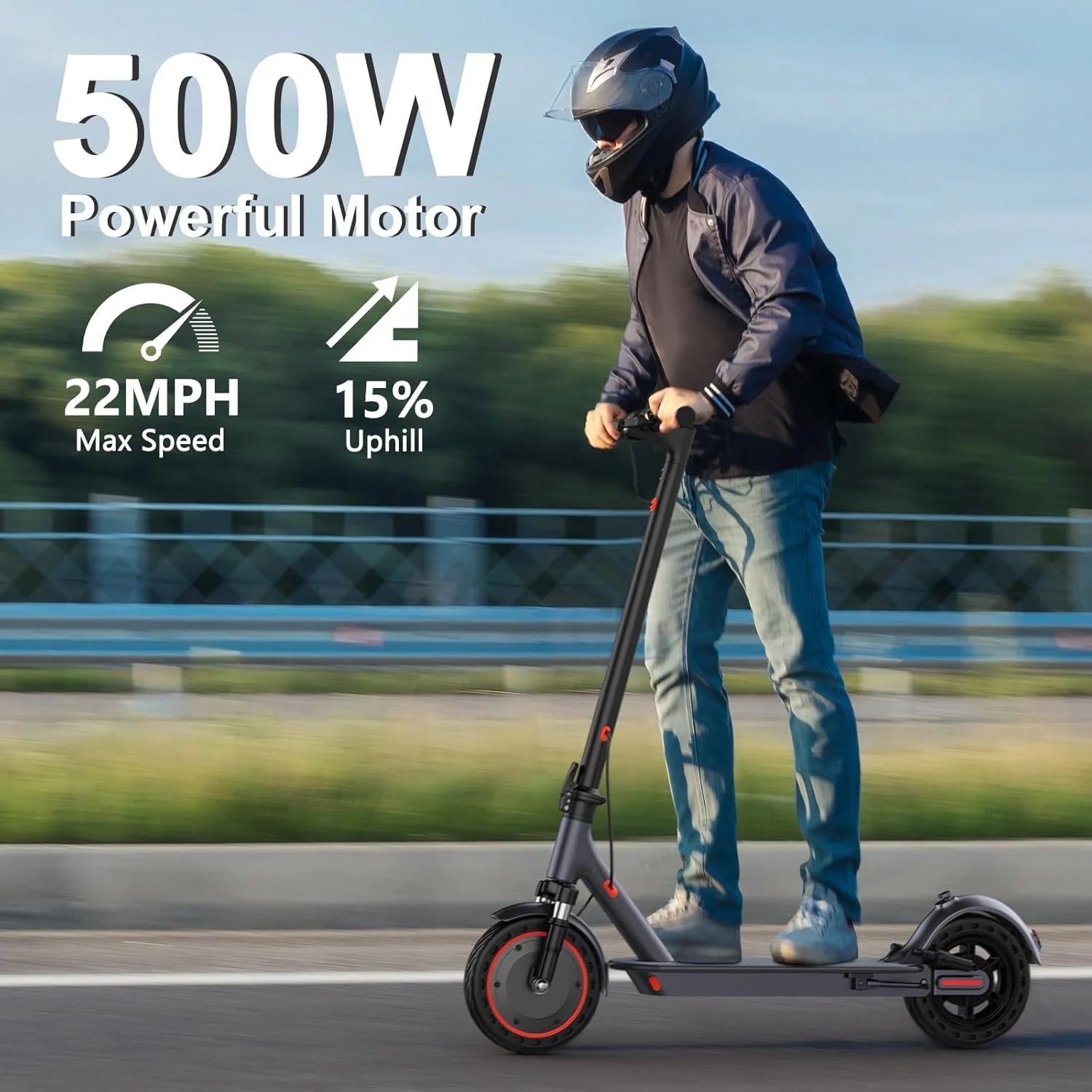 Electric Scooter Powerful Motor Dual Braking