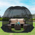 Alvantor Pop Up Screen House Gazebo with Mosquito Netting, Instant UV Resistant Sun Shelter for Patio & Backyard, Portable Canopy Tent for 2-10 Person
