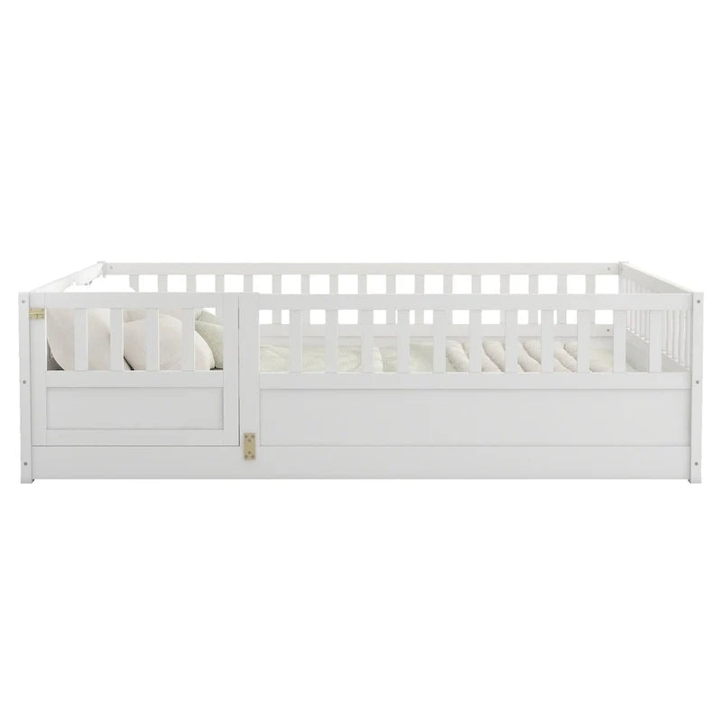 Montessori wooden children's floor bed with Support slat