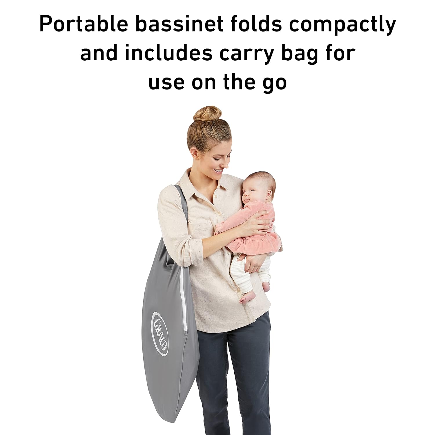 Graco Pack 'n Play Close2Baby Bassinet Playard Features Portable Bassinet Diaper Changer and More Derby