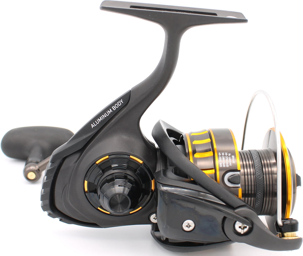Daiwa BG Spinning Reel – Black Anodized Aluminum, Digigear System, Air Rotor, Waterproof Drag for Freshwater & Saltwater Fishing