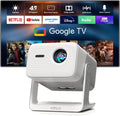 【Officially-Licensed APP & Native 1080P】Thinnest 1.81" Smart Mini Projector with WiFi