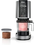 2025 NC301 CREAMi Ice Cream Maker, for Gelato, Mix-ins, Milkshakes, Sorbet, Smoothie Bowls & More, 7 One-Touch Programs, with (2) Pint Containers & Lids, Compact Size, Perfect for Kids, Silver