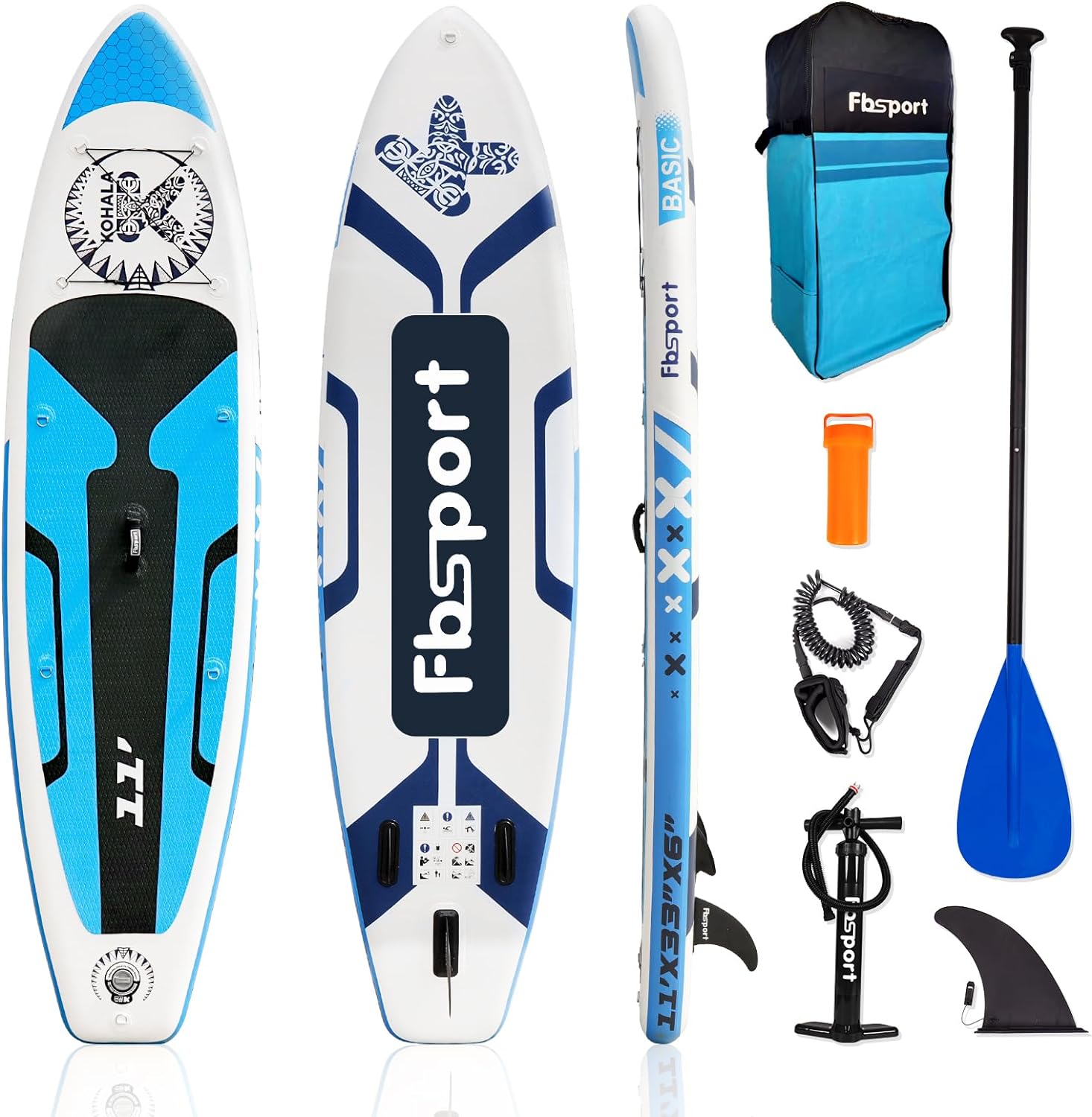 Premium Stand Up Paddle Board Yoga Board with Durable SUP Accessories & Carry Bag | Wide Stance Surf Control Non-Slip Deck Leash Paddle and Pump for Youth & Adult