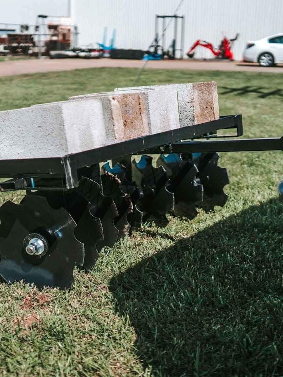 2025 Titan Distributors Inc. 4-Ft Notched Disc Harrow Attachment Pull Behind for ATV and UTV 2-in Towball Hitch NO250072