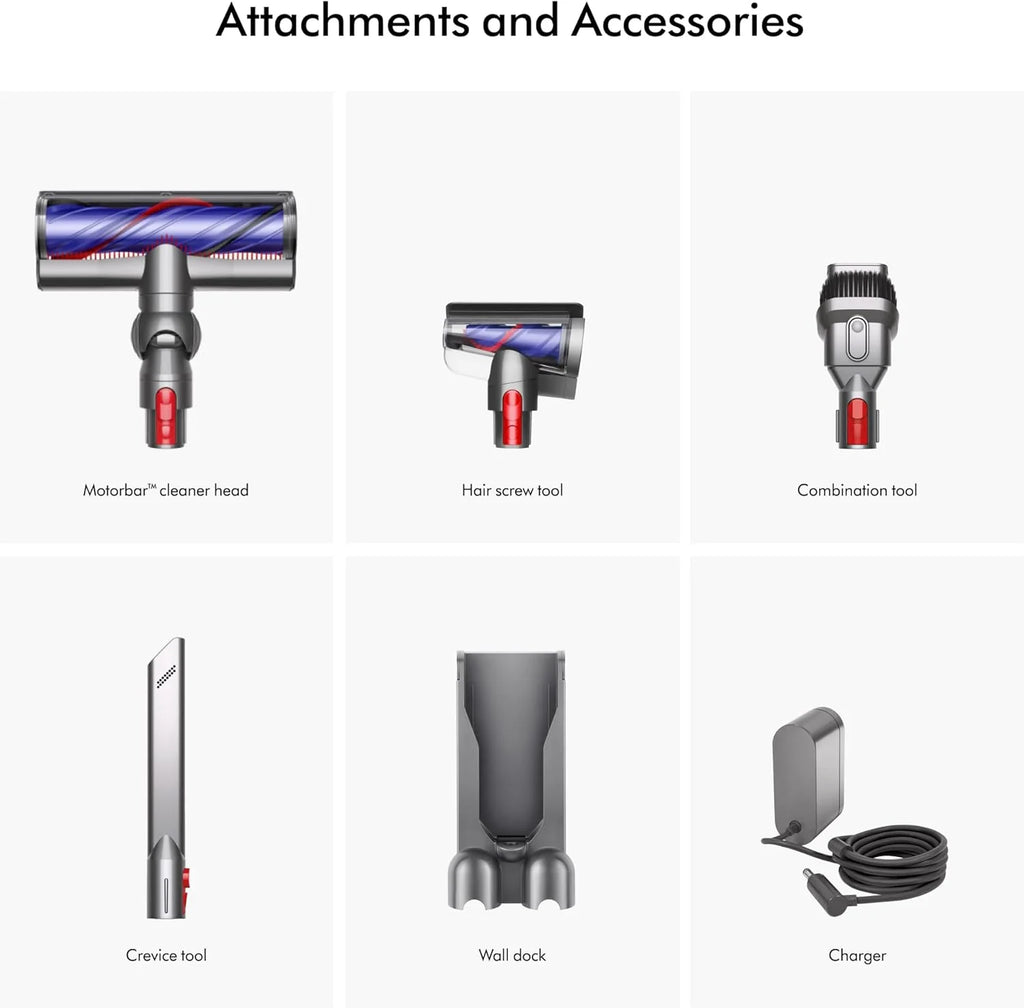 Dyson V8 Cordless Vacuum, Cleans Hard Floors and Carpets, Detangles, Converts to Handheld, 115AW, 2 Power Modes, Up to 40 Minutes鹿