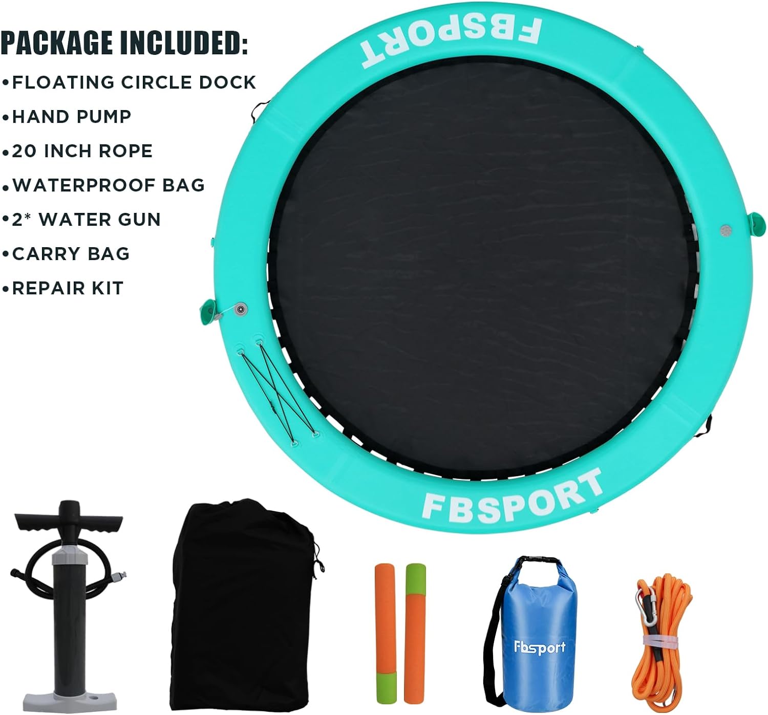 Inflatable Dock Floating Platform 8ft Inflatable Water Hammock Floating Deck for Lake W/Cupholder Round Floating Ring Float Ring Pool Float Raft Lounger Island Platform Pad