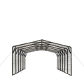 2025 CP2030F 20' x 30' All-Steel Carport Shed With 10' Enclosed Sidewalls