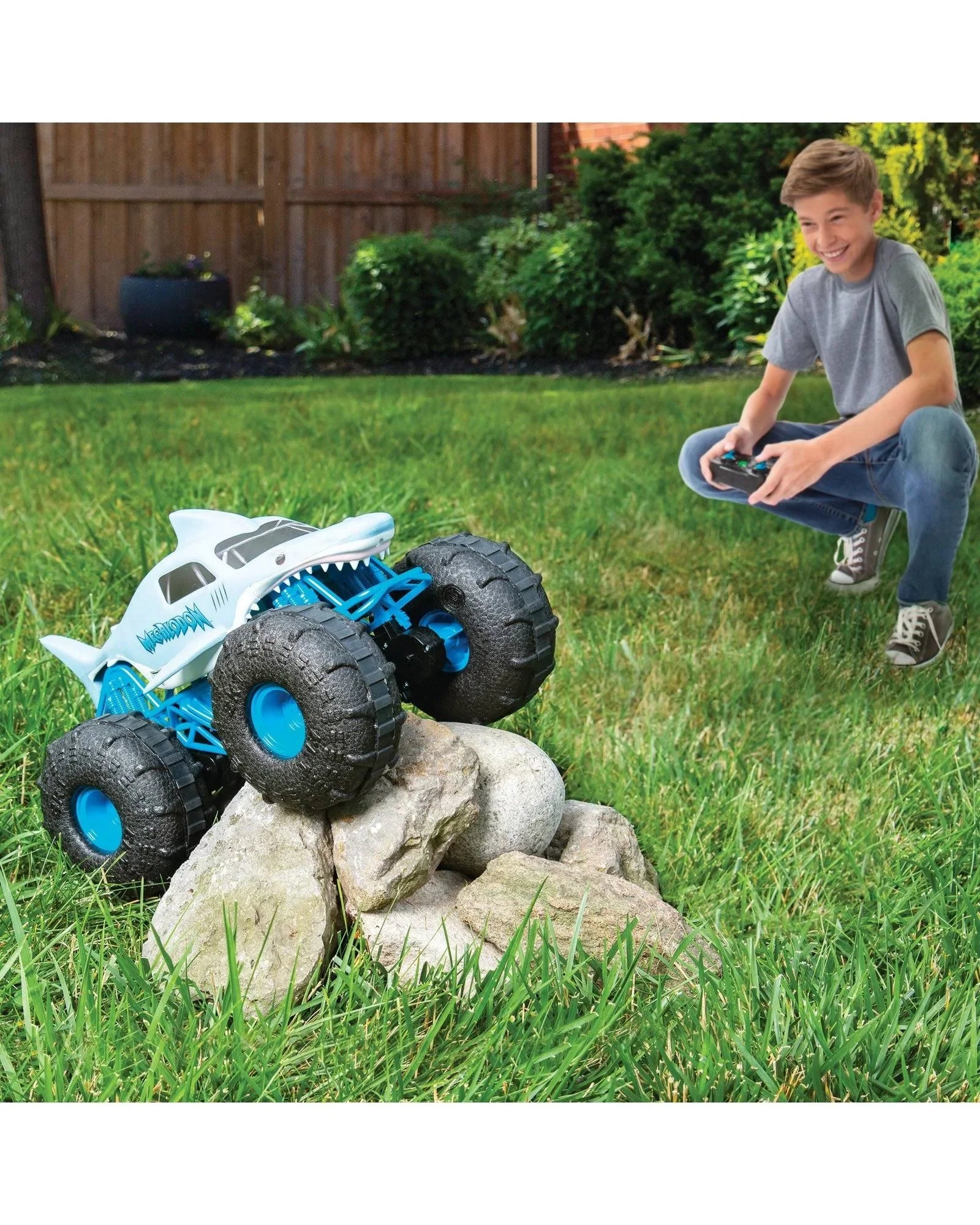 Monster Jam Official Megalodon Storm All-Terrain Remote Control Monster Truck