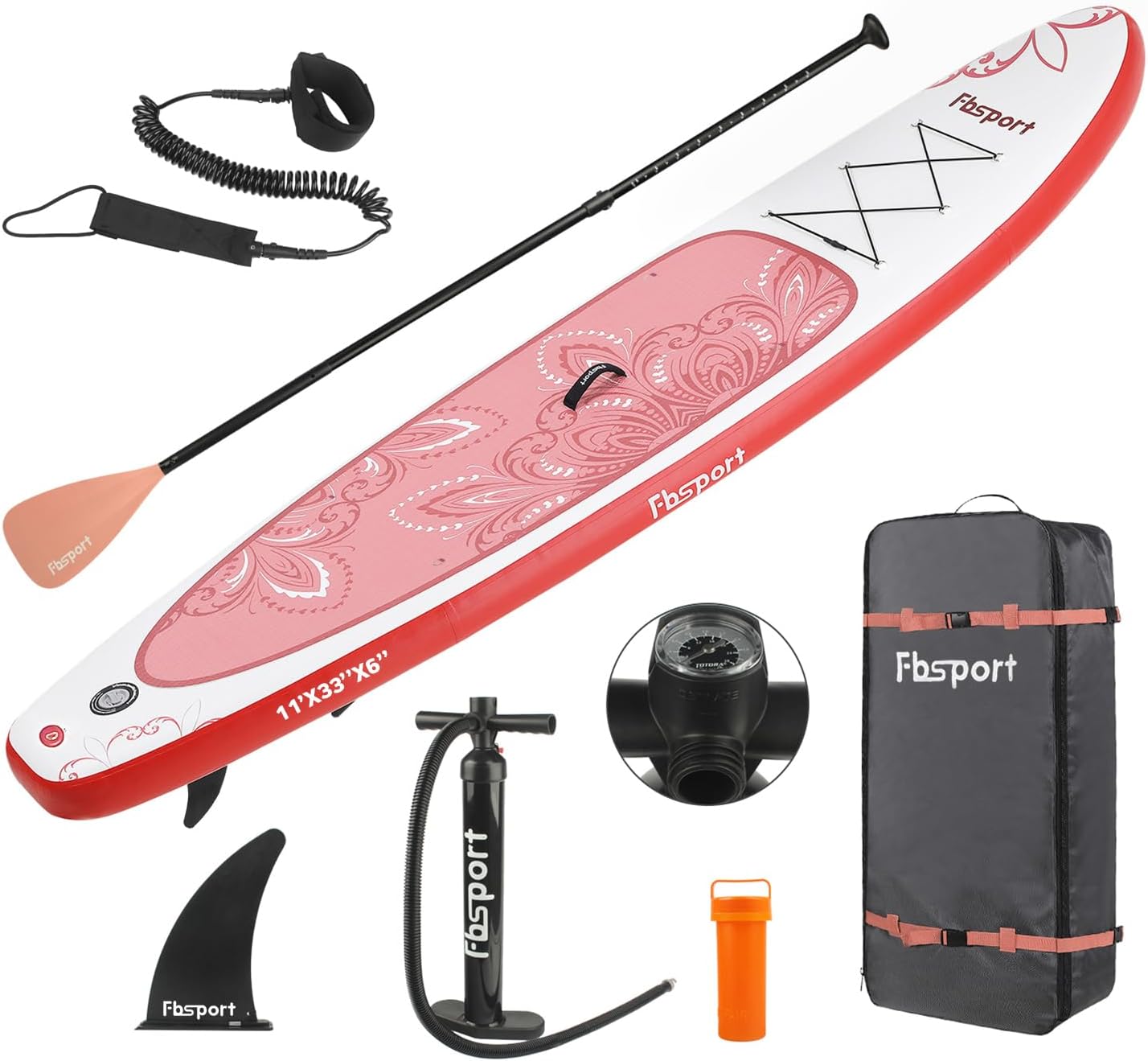 Premium Stand Up Paddle Board Yoga Board with Durable SUP Accessories & Carry Bag | Wide Stance Surf Control Non-Slip Deck Leash Paddle and Pump for Youth & Adult